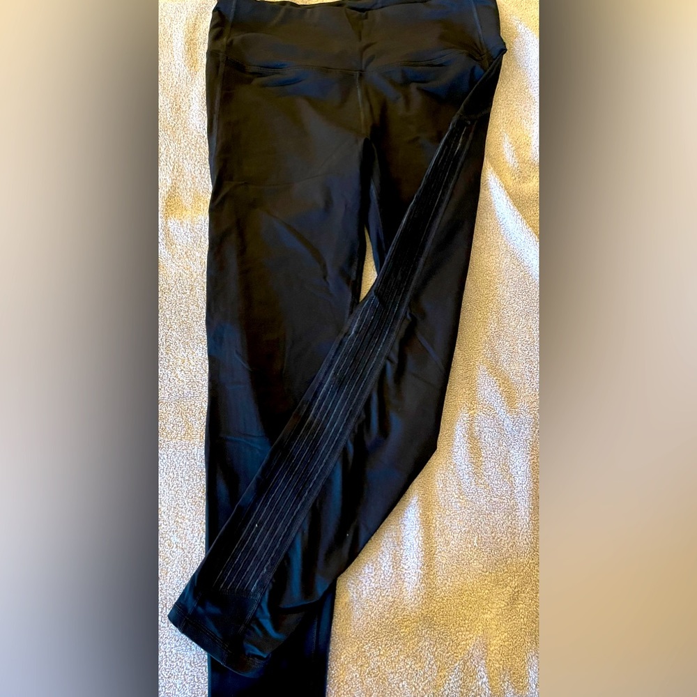 Black VS Leggings with Mesh Detail